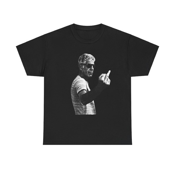 Gildan Other - Anthony Bourdain T-Shirt, Anthony Bourdain Middle Finger Shirt